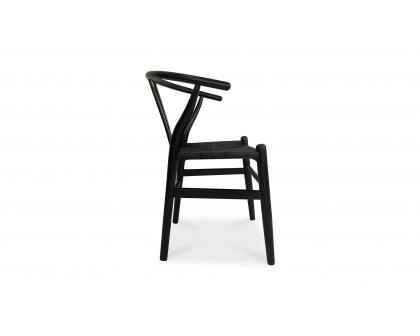 Moe's Ventana Scandinavian Dining Chair Set of 2 - Black