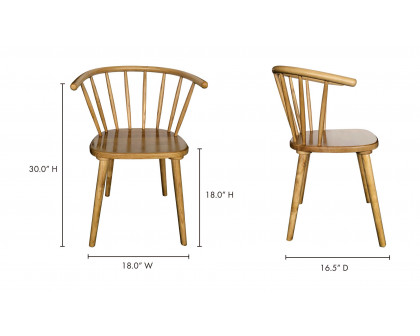 Moe's - Norman Scandinavian Dining Chair Set of 2 in Natural