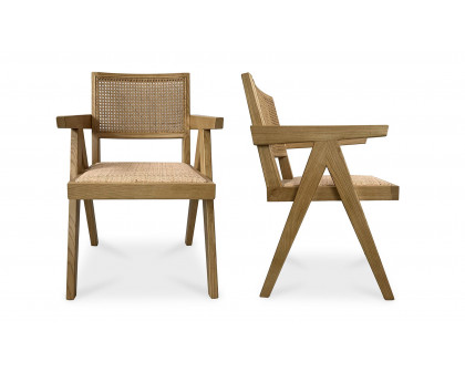 Moe's Takashi Mid-Century Modern Chair Set of 2 - Natural