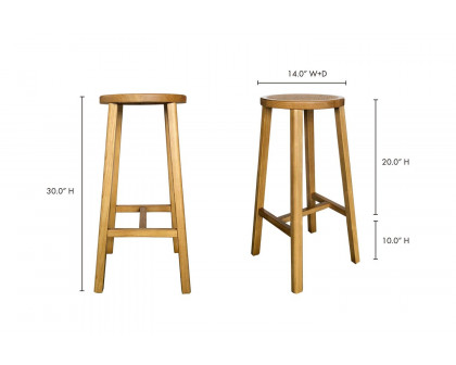 Moe's - Mcguire Mid-Century Modern Bar Stool in Natural