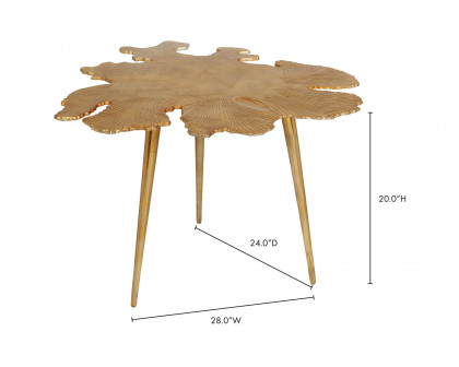 Moe's Amoeba Side Table - Gold