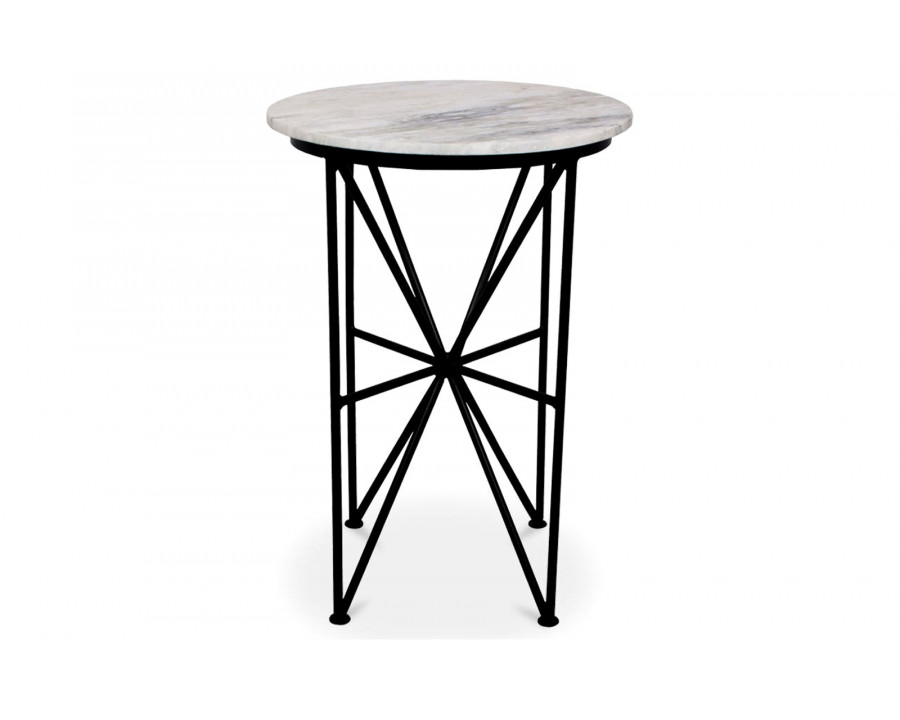 Moe's - Quadrant Marble Accent Table in White