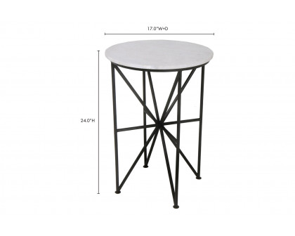 Moe's - Quadrant Marble Accent Table in White