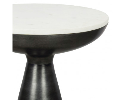 Moe's Font Side Table - White Marble