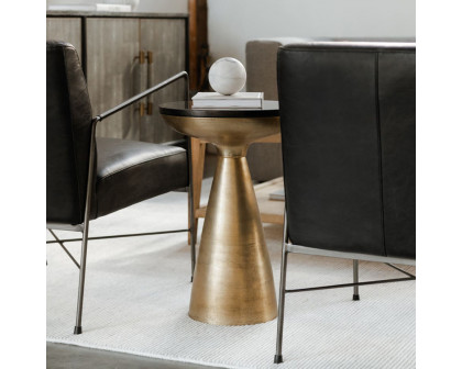 Moe's Font Side Table - Brass