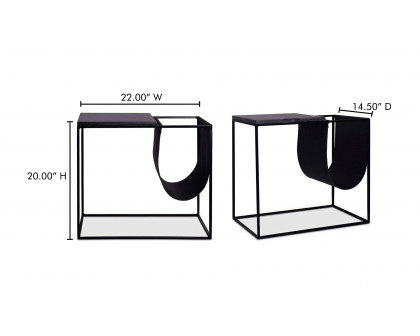 Moe's Cave Contemporary Magazine Rack - Black