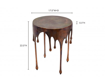 Moe's - Copperworks Accent Table in Brown