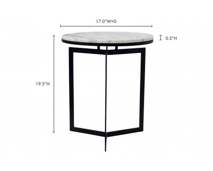 Moe's Taryn Accent Table - White, Large