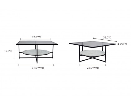 Moe's - Lova Coffee Table in Clear