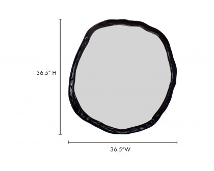 Moe's Foundry Round Mirror - Black, Large