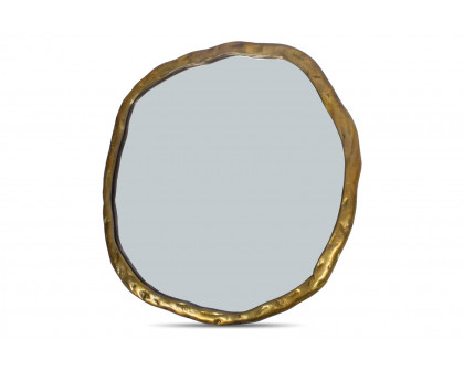 Moe's Foundry Round Mirror - Gold, Large