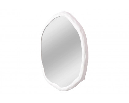 Moe's Foundry Round Mirror - White, Small