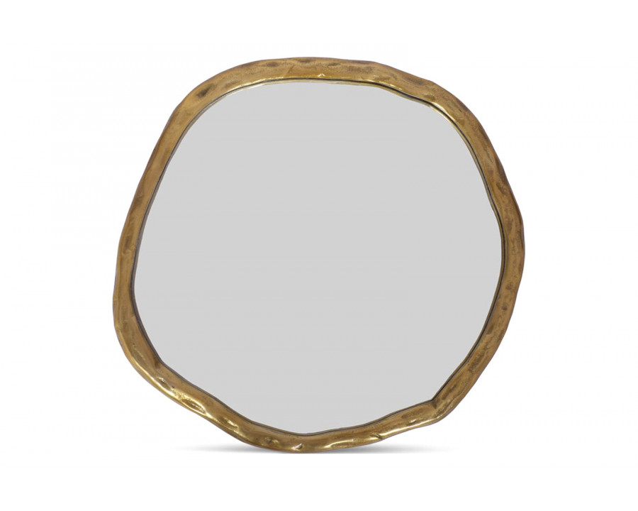 Moe's Foundry Round Mirror - Gold, Small