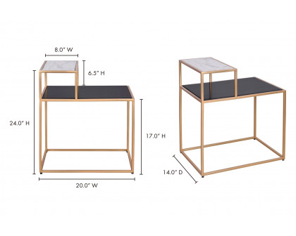 Moe's - Mies Side Table in White