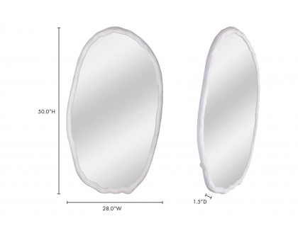 Moe's Foundry Oval Mirror - White