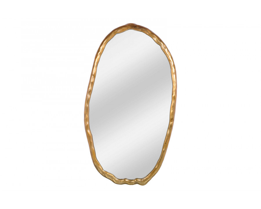 Moe's Foundry Oval Mirror - Gold