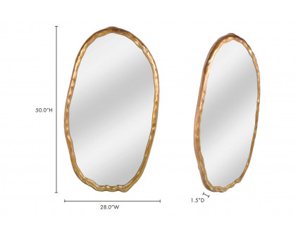 Moe's Foundry Oval Mirror - Gold