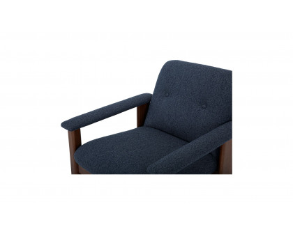 Moe's Parker Contemporary Lounge Chair - Dark Blue