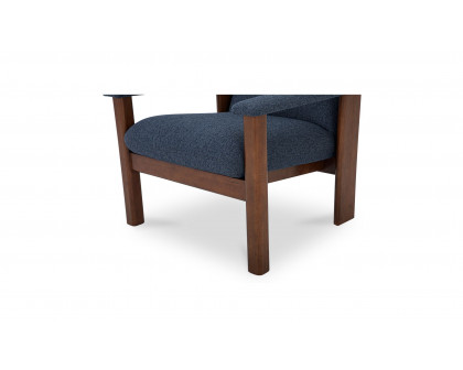 Moe's Parker Contemporary Lounge Chair - Dark Blue