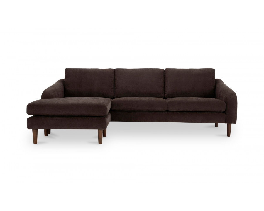 Moe's Quinn Modern Sectional - Dark Brown