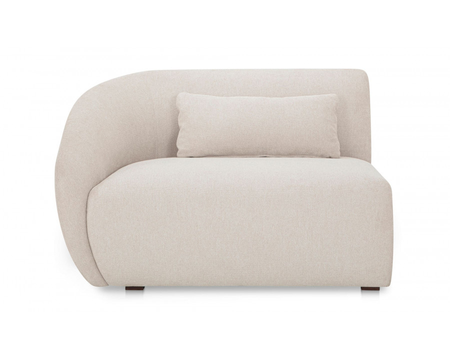 Moe's Amelia Contemporary Left Arm Chair - Warm White