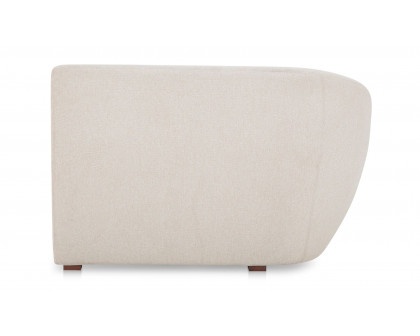 Moe's Amelia Contemporary Left Arm Chair - Warm White