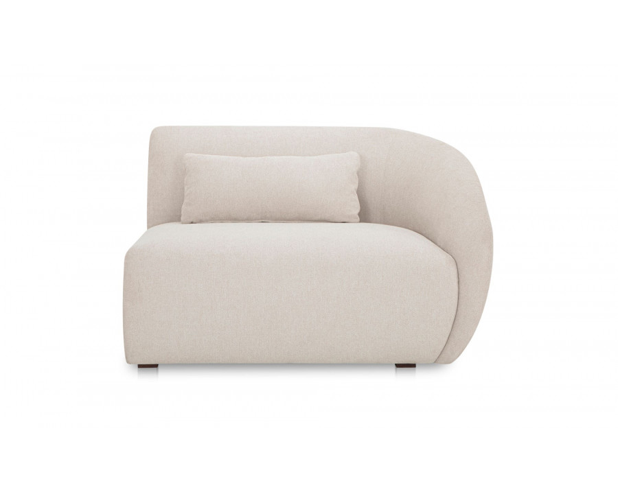 Moe's Amelia Contemporary Right Arm Chair - Warm White