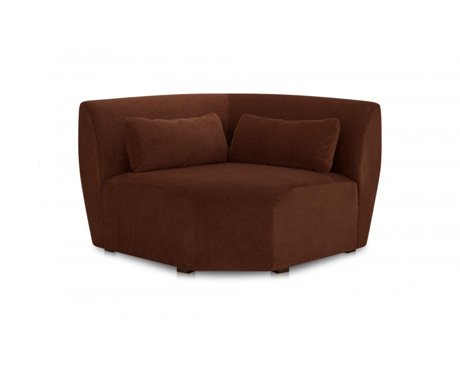 Moe's Amelia Contemporary Corner Chair - Chestnut