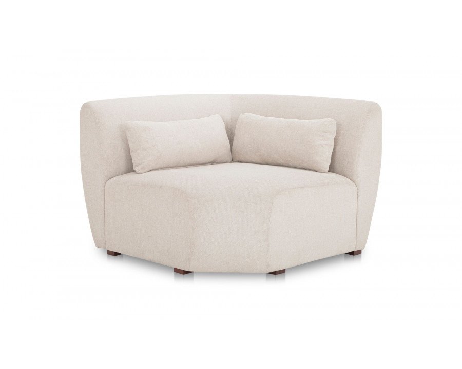 Moe's Amelia Contemporary Corner Chair - Warm White