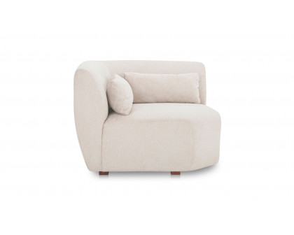 Moe's Amelia Contemporary Corner Chair - Warm White