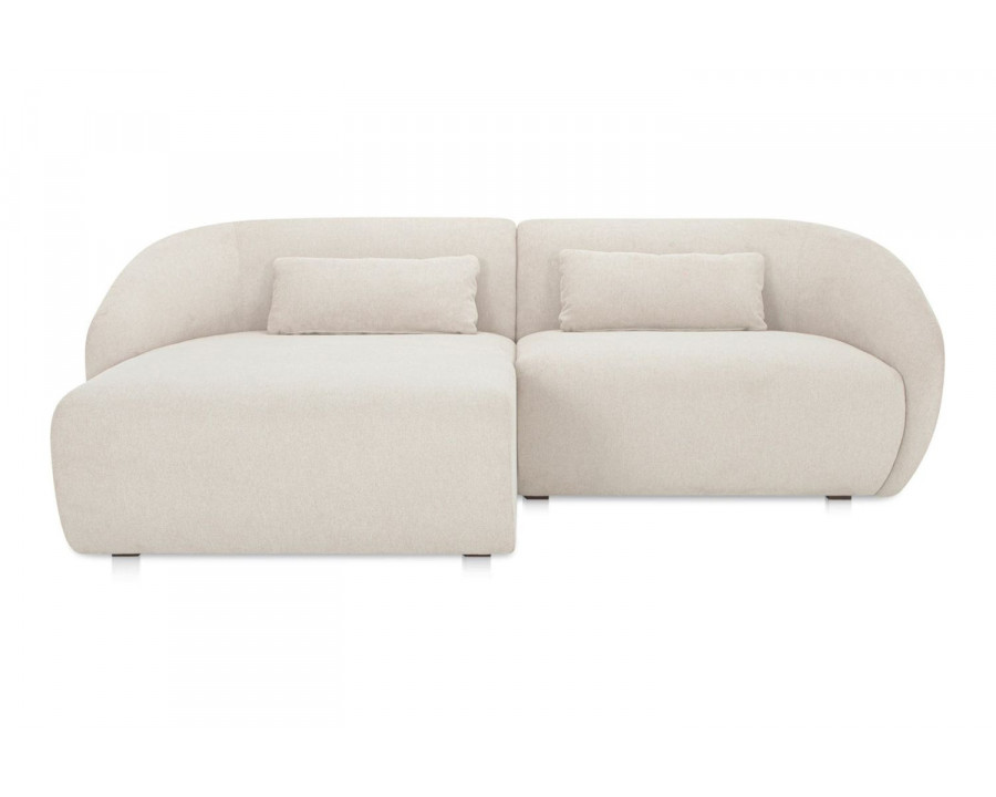 Moe's Amelia Nook Contemporary Modular Sectional - Warm White, Left Facing