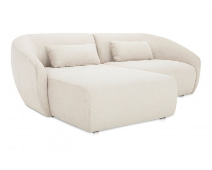 Moe's Amelia Nook Contemporary Modular Sectional - Warm White, Left Facing