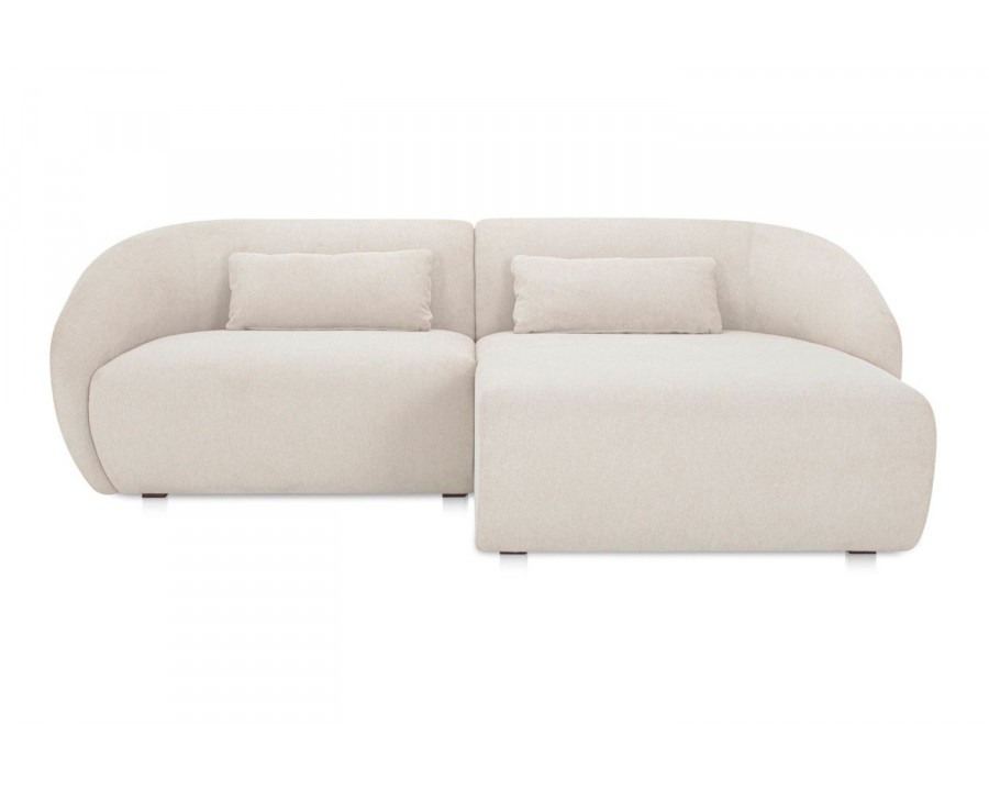 Moe's Amelia Nook Contemporary Modular Sectional - Warm White, Right Facing