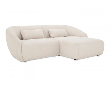 Moe's Amelia Nook Contemporary Modular Sectional - Warm White, Right Facing