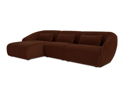 Moe's Amelia Lounge Contemporary Modular Sectional - Chestnut, Left Facing