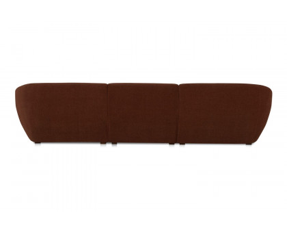 Moe's Amelia Lounge Contemporary Modular Sectional - Chestnut, Left Facing