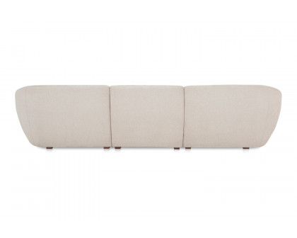 Moe's Amelia Lounge Contemporary Modular Sectional - Warm White, Left Facing