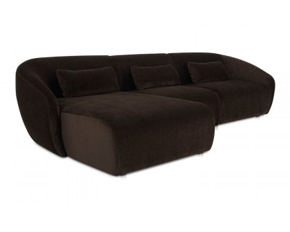 Moe's Amelia Lounge Contemporary Modular Sectional - Espresso, Left Facing