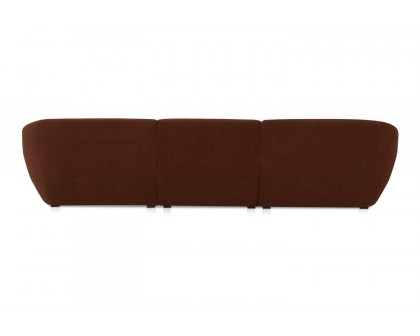 Moe's Amelia Lounge Contemporary Modular Sectional - Chestnut, Right Facing