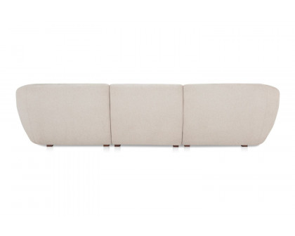 Moe's Amelia Lounge Contemporary Modular Sectional - Warm White, Right Facing