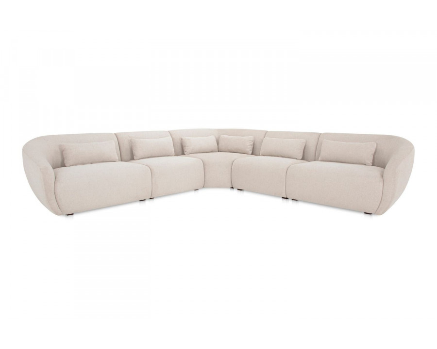 Moe's Amelia Classic-L Contemporary Modular Sectional - Warm White