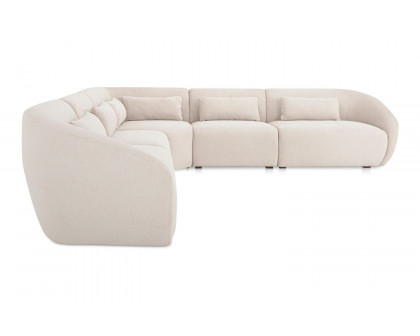 Moe's Amelia Classic-L Contemporary Modular Sectional - Warm White