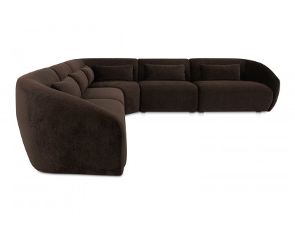 Moe's Amelia Classic-L Contemporary Modular Sectional - Espresso