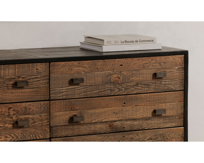 Moe's - Nova Rustic 6 Drawers Dresser in Black