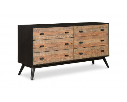 Moe's - Nova Rustic 6 Drawers Dresser in Black