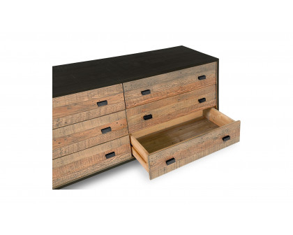 Moe's - Nova Rustic 6 Drawers Dresser in Black