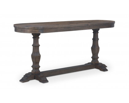 Moe's - Georgia Rustic Oval Console Table in Aged Brown