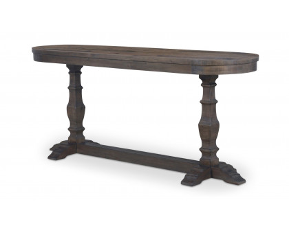 Moe's - Georgia Rustic Oval Console Table in Aged Brown