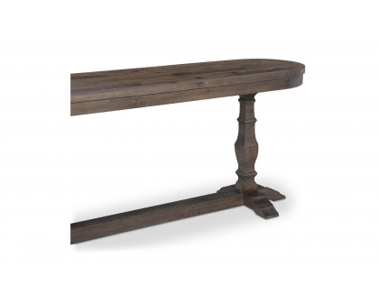 Moe's - Georgia Rustic Oval Console Table in Aged Brown