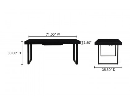 Moe's - Ben Rustic Extension Dining Table in Black